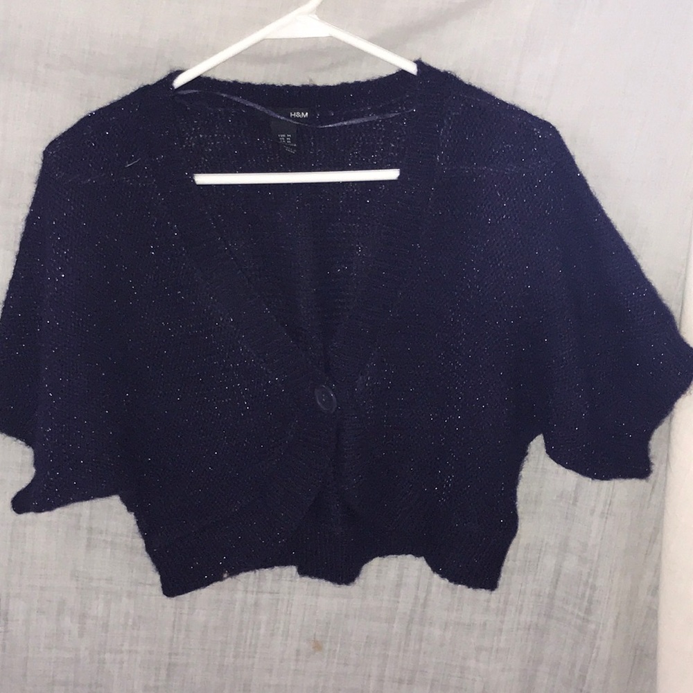 H&M purple sweater shrug.